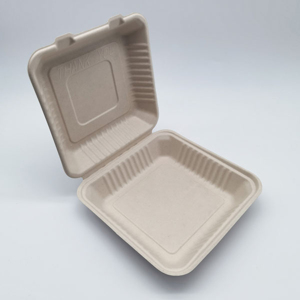 Sugarcane Clamshells Self-locking food container